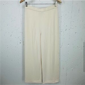 St. John’s Collection Women’s size 8 Cream Wide Leg Knit Pull On Pants
